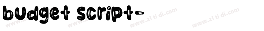 budget script字体转换